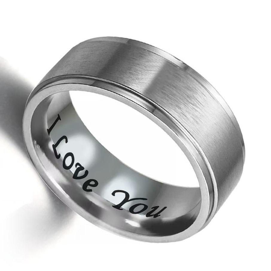 

Я люблю тебя Гравированное Кольцо из нержавеющей стали для мужчин и женщин 6