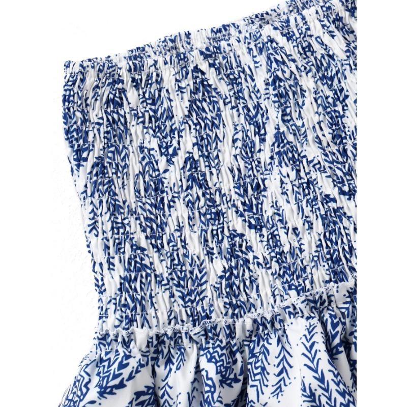 Φλοράλ Πλισέ Κοντή Φούστα Για Γυναίκες Vintage Γυναικεία Ψηλόμεση Μίνι Φούστα με Βολάν Γυναικείο Φόρεμα Διακοπών Μποέμ