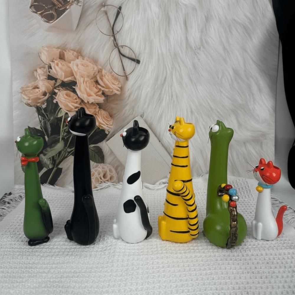 Long-Necked Cat Flower Vase Cute Handmade Vase Ornaments Gift Cat-Shaped Vase  Office