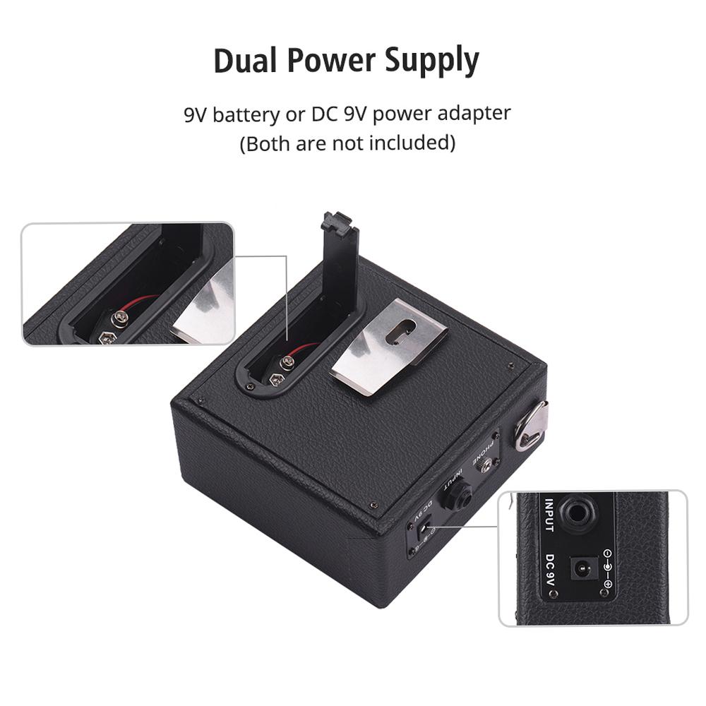 

Деревянный мини-гитарный усилитель, динамик 5 Вт с входом 6,35 мм, выходом для наушников 3,5 мм, поддерживает регулировку громкости и тона