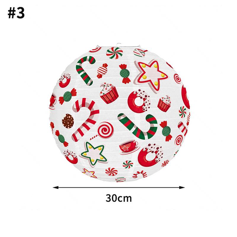 Christmas Lantern Round Paper Lanterns Xmas Decoration Hanging Pendant Christmas Party Supplies Lanterns navidad decoracion 2026