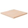 342928 vidaXL Square Table Top 40x40x2.5 Cm Solid Oak Wood Untreated