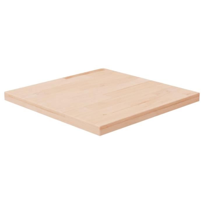 342928 vidaXL Square Table Top 40x40x2.5 Cm Solid Oak Wood Untreated