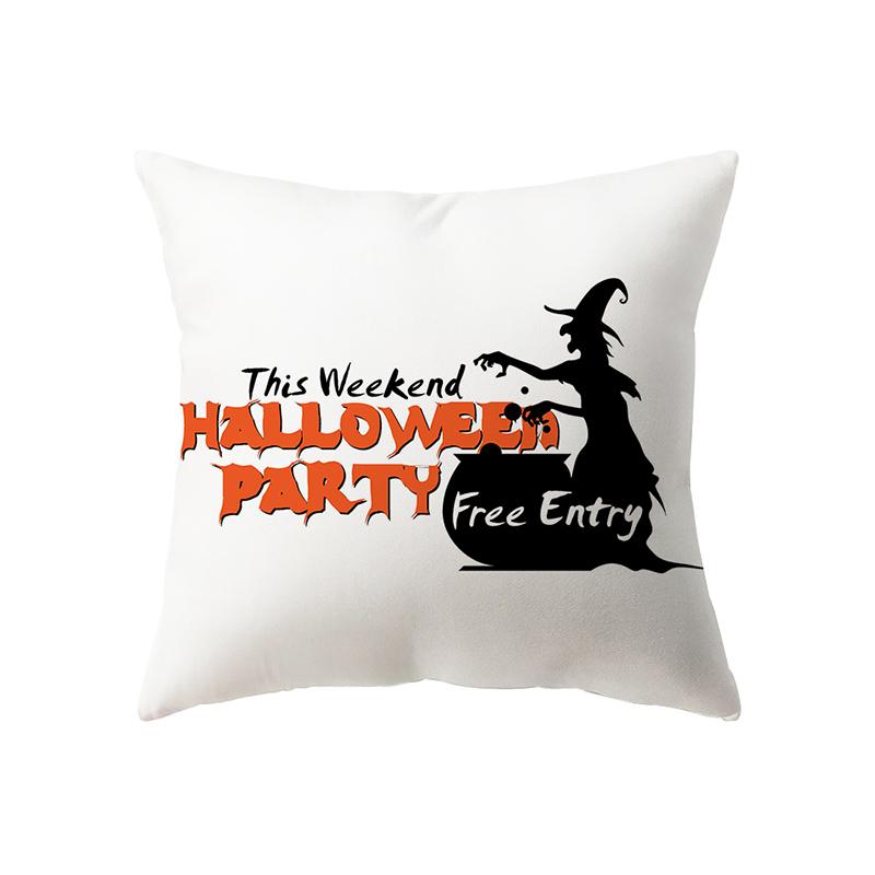 Alphabet Halloween Theme Pillow Cover Sofa Cushion  Holiday Gift Party Decoration Home Decor