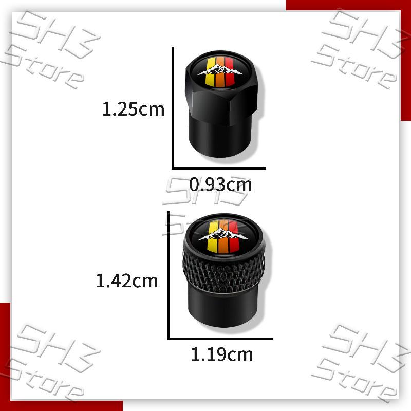 AUN1 4Pcs/set Three Color Emblem Car Wheel Tire Valve Caps Tyre Air Stem Covers For Highlande Tacoma RAV4 4Runner Auto Accessories