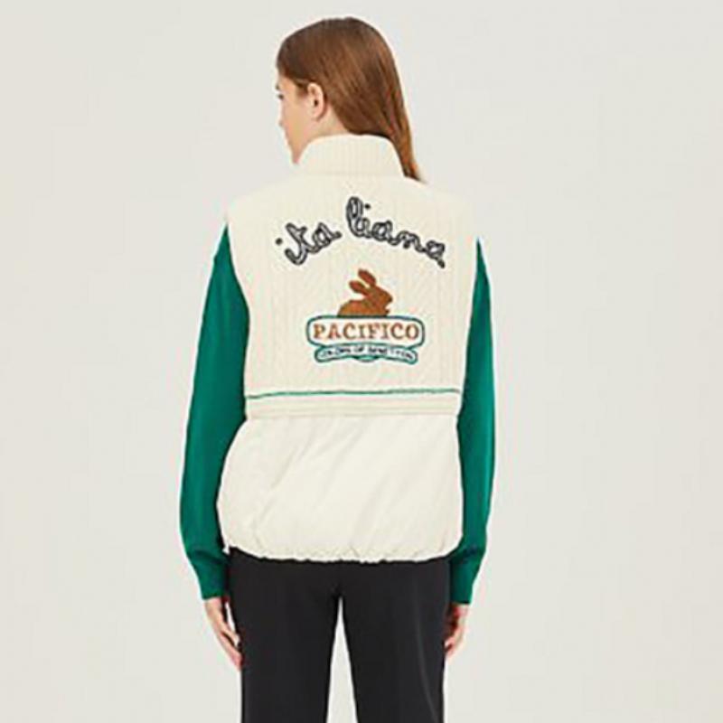  Benetton Benetton Plüsch-Strickweste mit Gänsefütterung Bapda2461 Iv