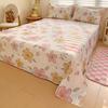 100% Cotton Flat Sheet Pillowcase Floral Style Bed Sheet Set Skin-friendly Bed Linen Adults Kids Flat Bedsheets roupa de cama