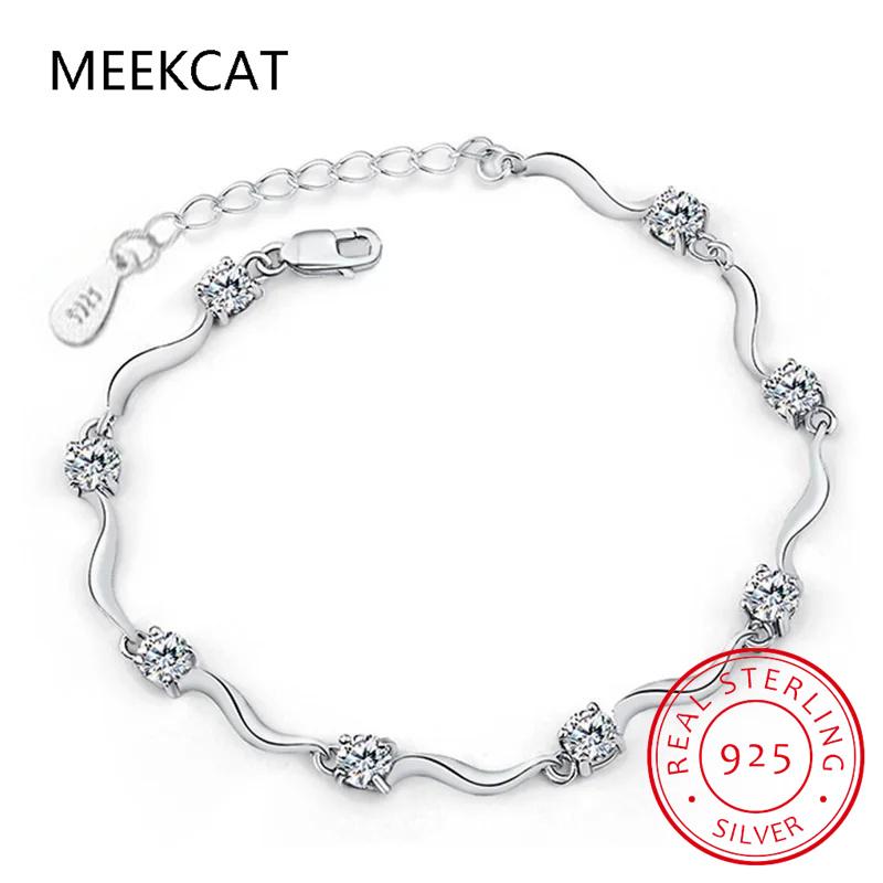 925 Sterling Silver Bracelet Amethyst Zircon Gemstone Jewelry Ornaments for Female Wedding Party Gifts Bracelet Wholesale белый