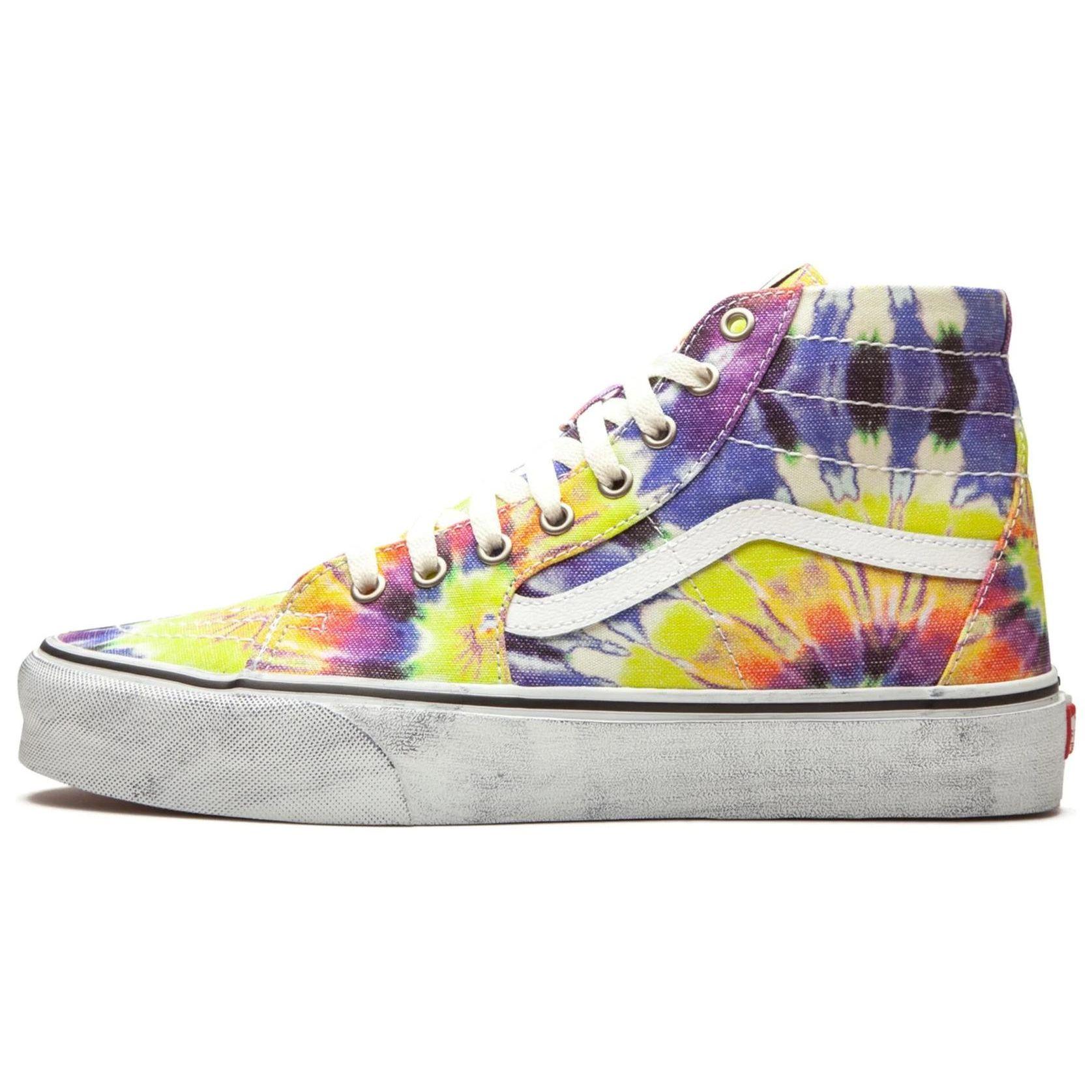 

Кроссовки унисекс Vans Sk8-Hi Washed - Tie Dye, разноцветные, истинно-белые VN0A4U1619X