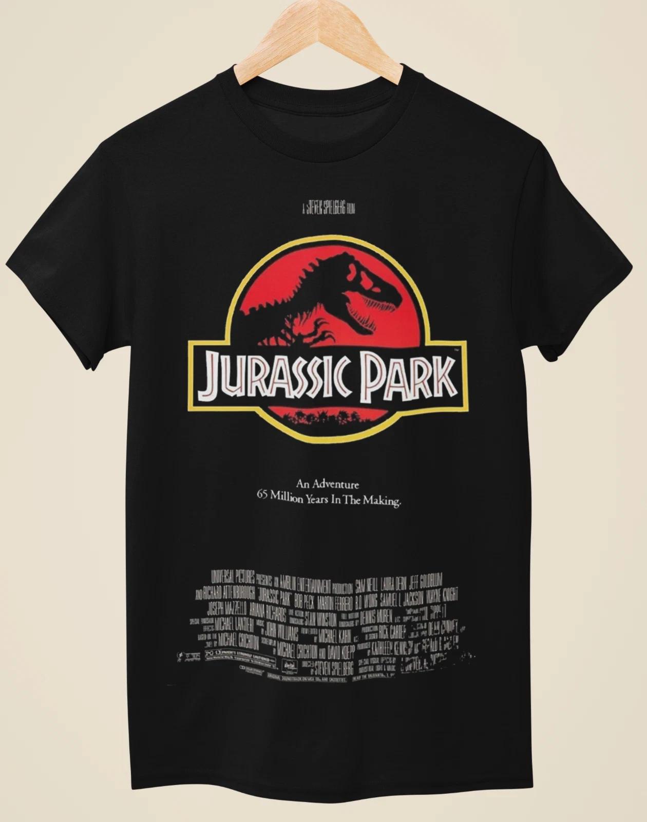 Jurassic Park - Movie Poster Inspired Unisex Black T-shirt M