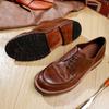 Men'S Handmade Goodyear Craft Full Leather Outsole Washed Retro Casual Versatile Leather Shoes