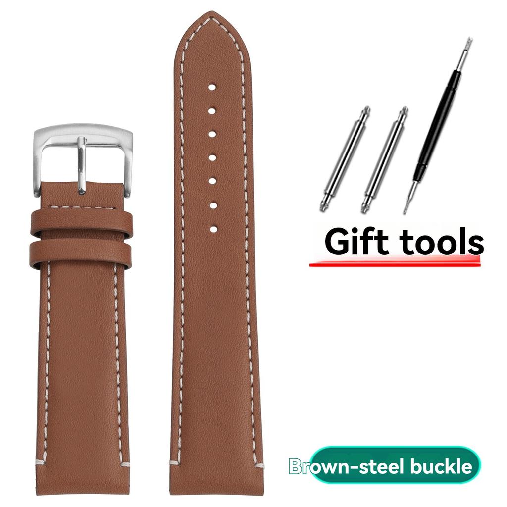 For Mido Navigator M026 Strap Genuine Leather M026430A Men's Brown Watchband Ome-ga Wristband Pin Buckle Bracelet 22x20mm