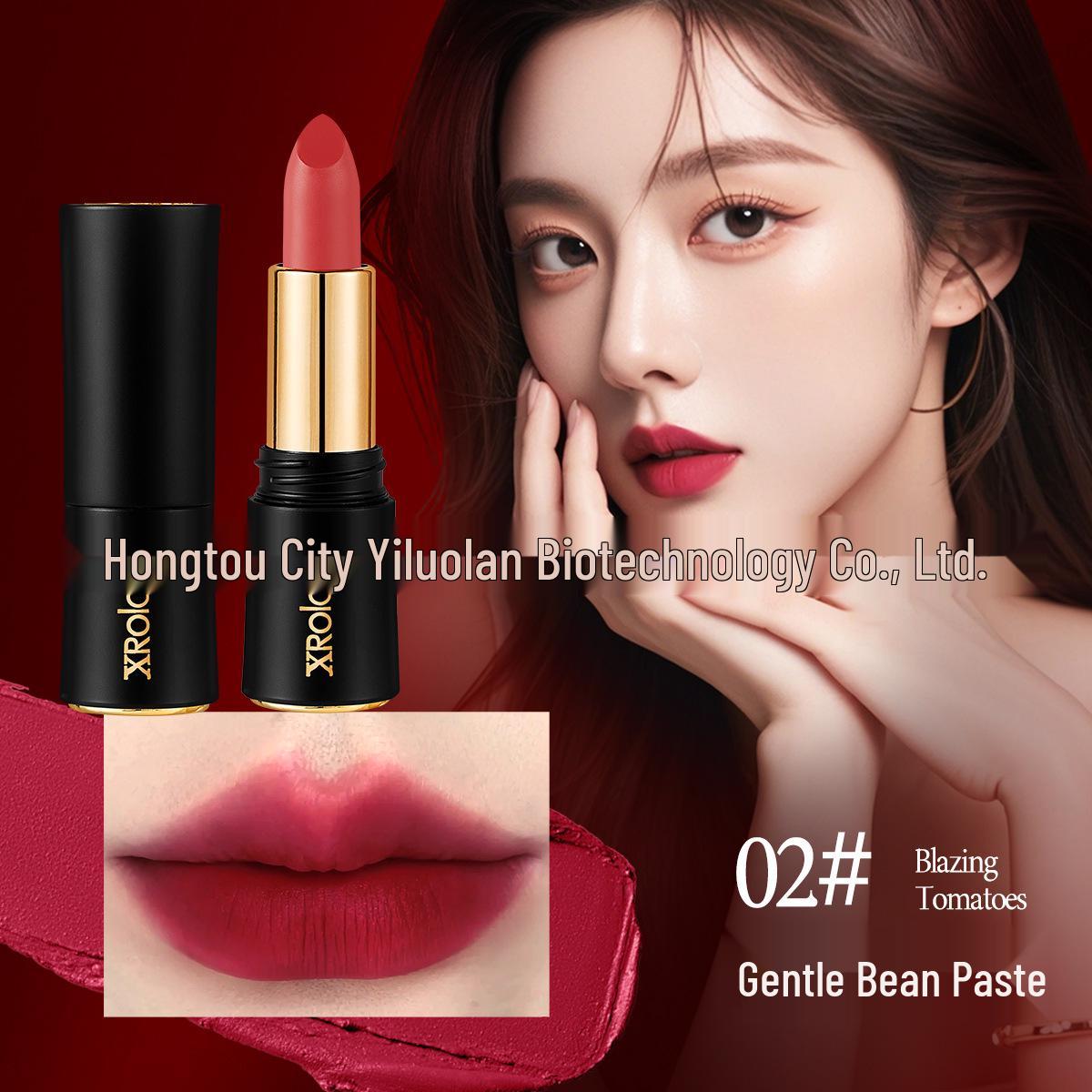 Velvet Matte Lipstick: Non-Stick, Whitening, Long-Lasting, Waterproof, Color-Locking.