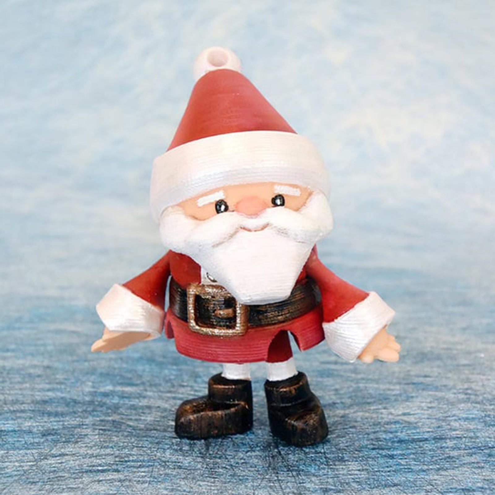 

3D-печатная подвижная рождественская кукла, игрушка, модель украшения, подвижная модель персонажа One Size красный