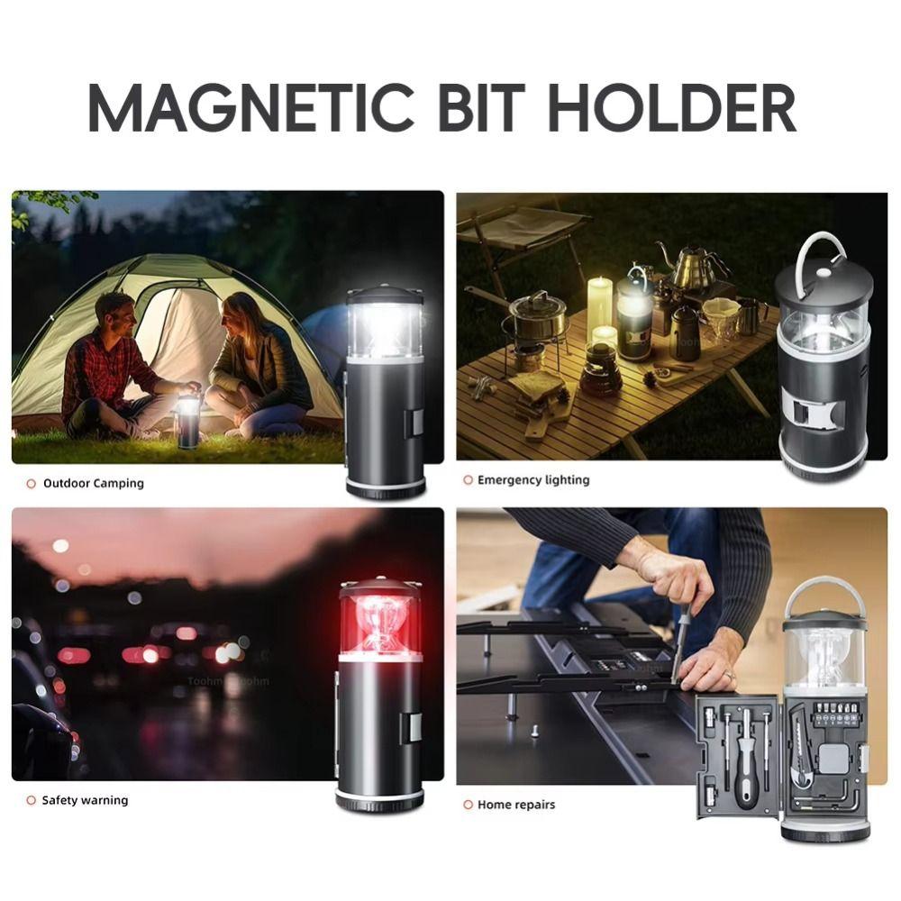 With Tool Kit Portable Lantern LED Lighting Multifunctional Light Camping Lamp  Hiking Adventures