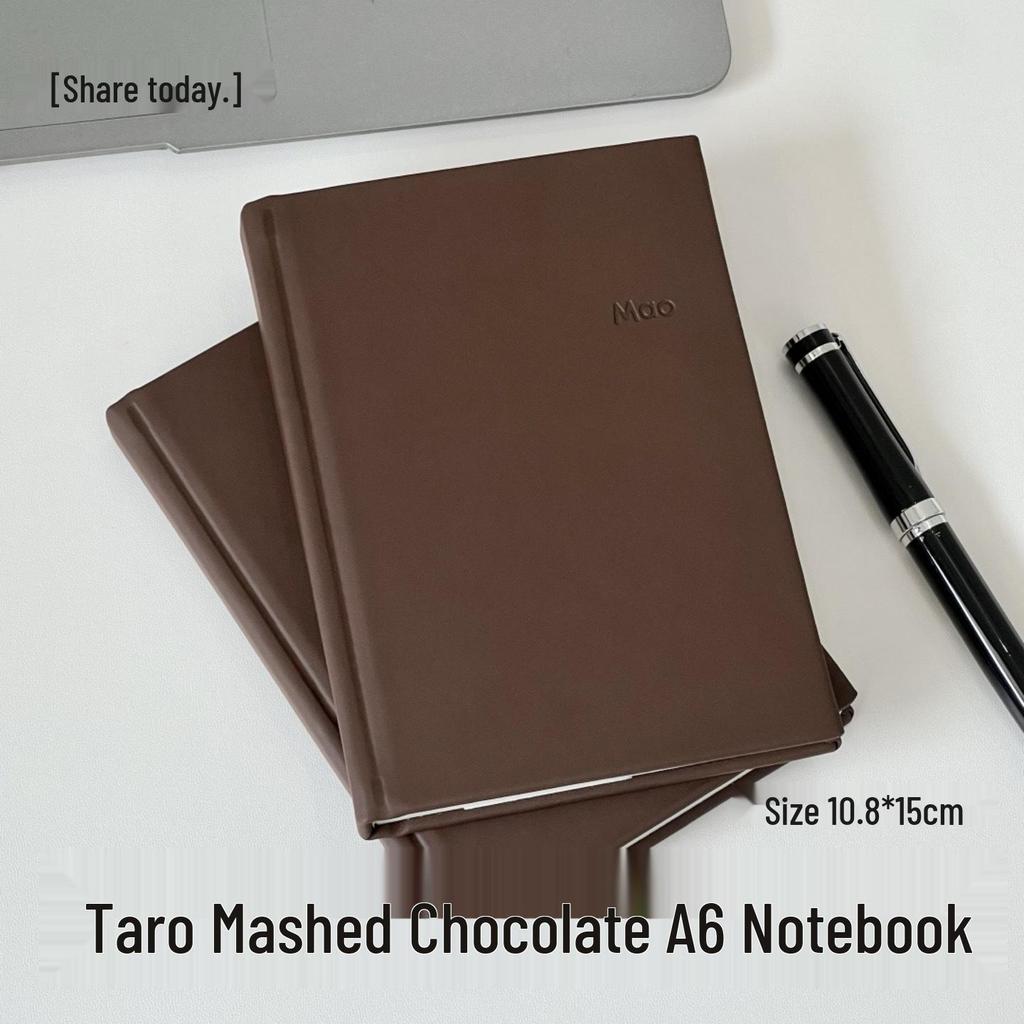 Strawberry Chocolate Hardcover Notebook with Light Purple Inner Pages - Elegant Daily Planner & Diary