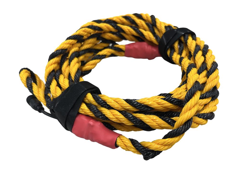 YAMAZEN Tiger Flash 3m Red Illuminating Trolley Rope, Solar-Powered, High-Visibility Red LED Illumination, Day and Night Use, YA-TIGFL-3-R