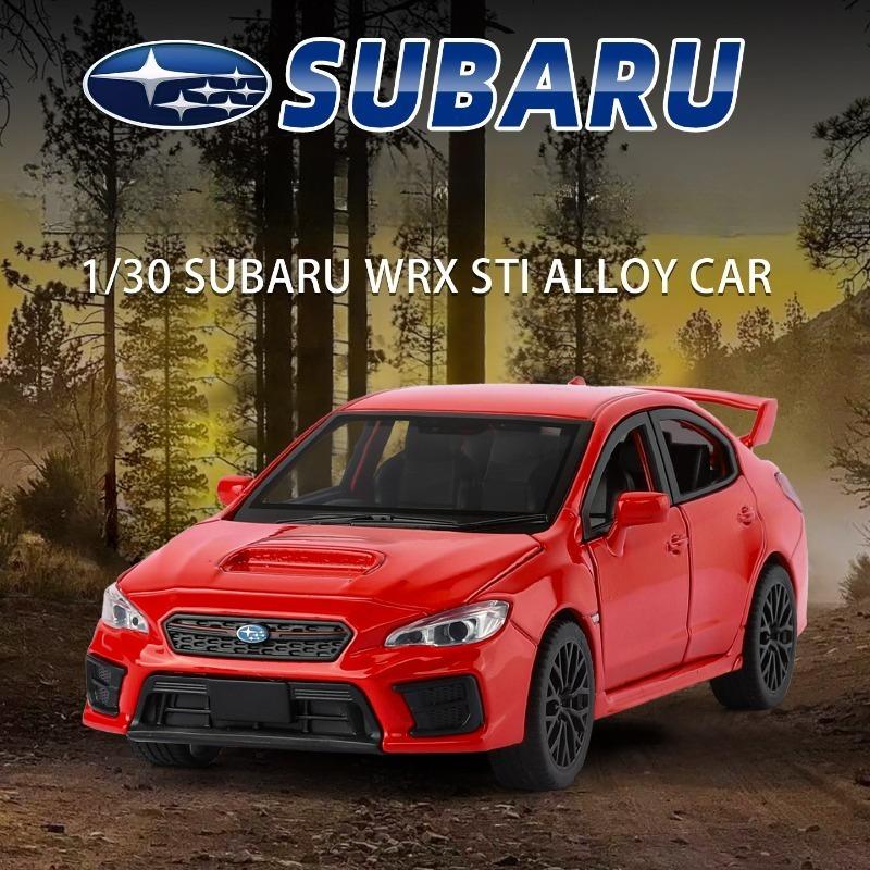Simulation 1:30 Subaru WRX STI Rennwagen Modell Rückzug Sound Licht Legierung Diecast Jungen Kinderspielzeug Fahrzeug Geschenk Sammlung