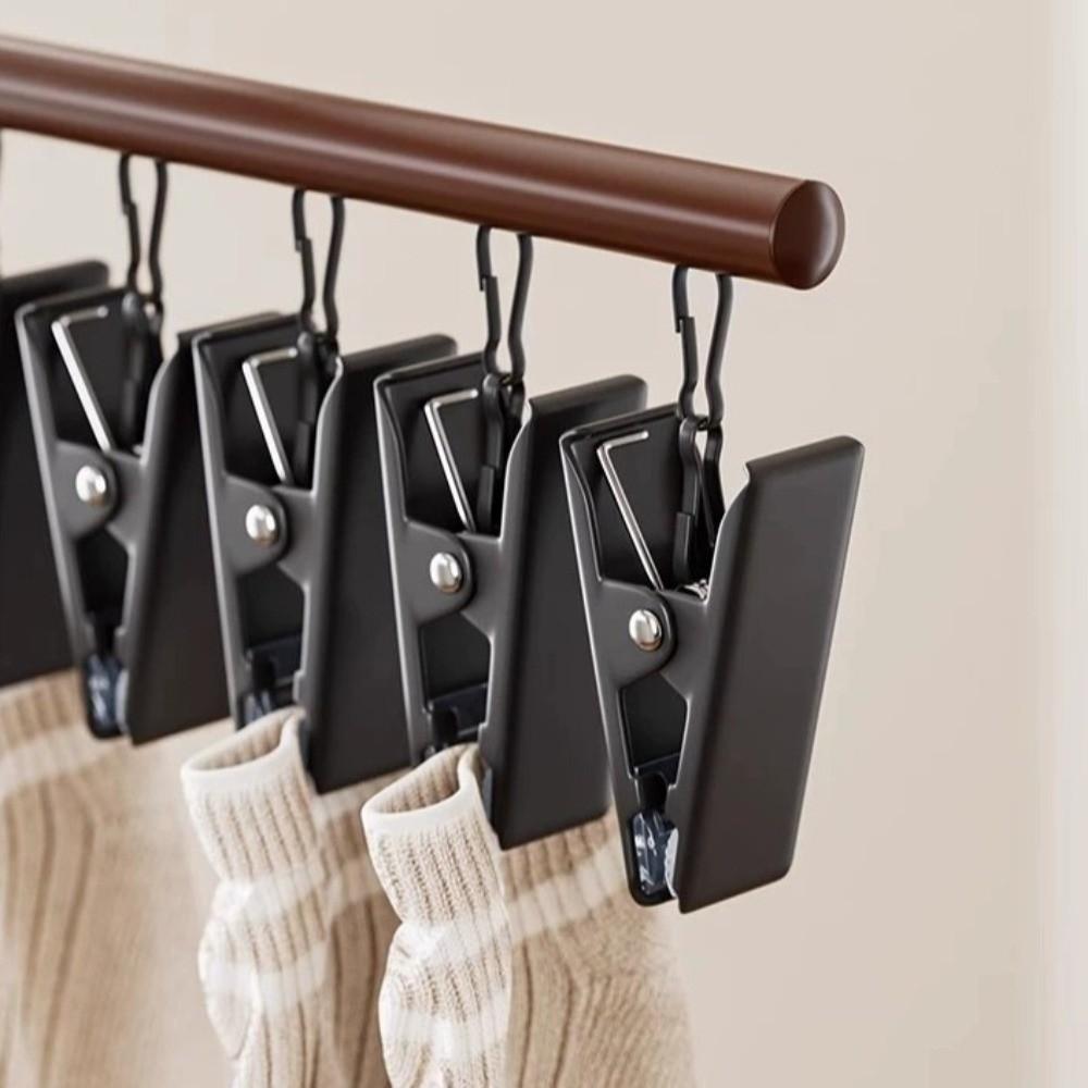 Wooden Wooden Storage Rack 10 Clips Socks Hanging Rack No Trace Drying Rack  Wardrobe Storage