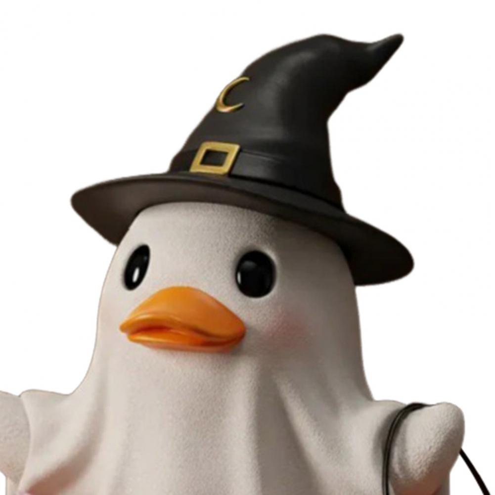 Halloween Statue Halloween Decor Spooky Halloween Witch Ghost Figurine with Candy Corn Pumpkin Decor Ghost Duck Resin for Home