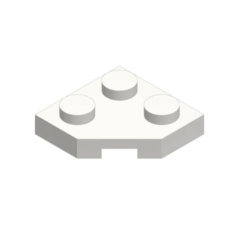 10 Peças 26601 Placa de Cunha 2x2 Canto Chanfrado Bloco Moc Compatível com Tijolo DIY Brinquedo Infantil Peça de Montagem