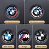 1pcs-45mm Suitable for BMW 50th Anniversary KITH Thunder Joint Style 45mm Interior Steering Wheel Logo Sticker Badge.