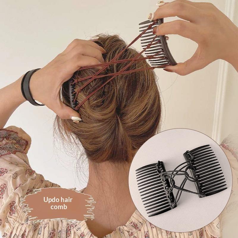 Creative Magic Disc Hair Clip Vintage Elastic Rope Hair Comb Premium Material Headwear for Women Birthday Gift Hair Styling