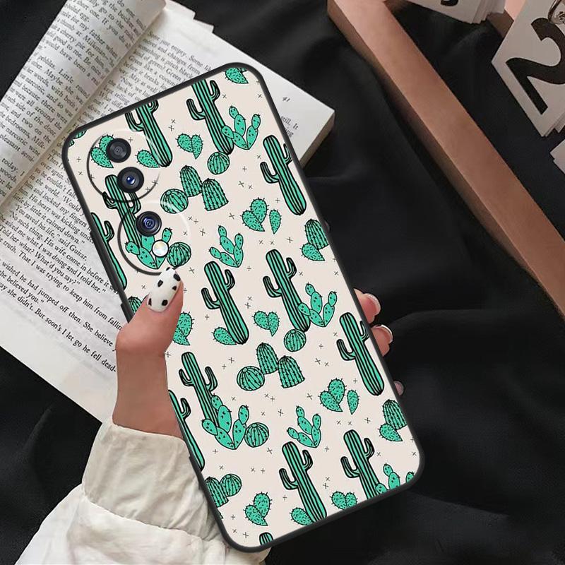 Cactus Pattern Case For Honor X8 X9 X7 X6 a 8X 9X X9a Cover For Honor Magic 5 Pro 10 50 70 90 Lite Coque
