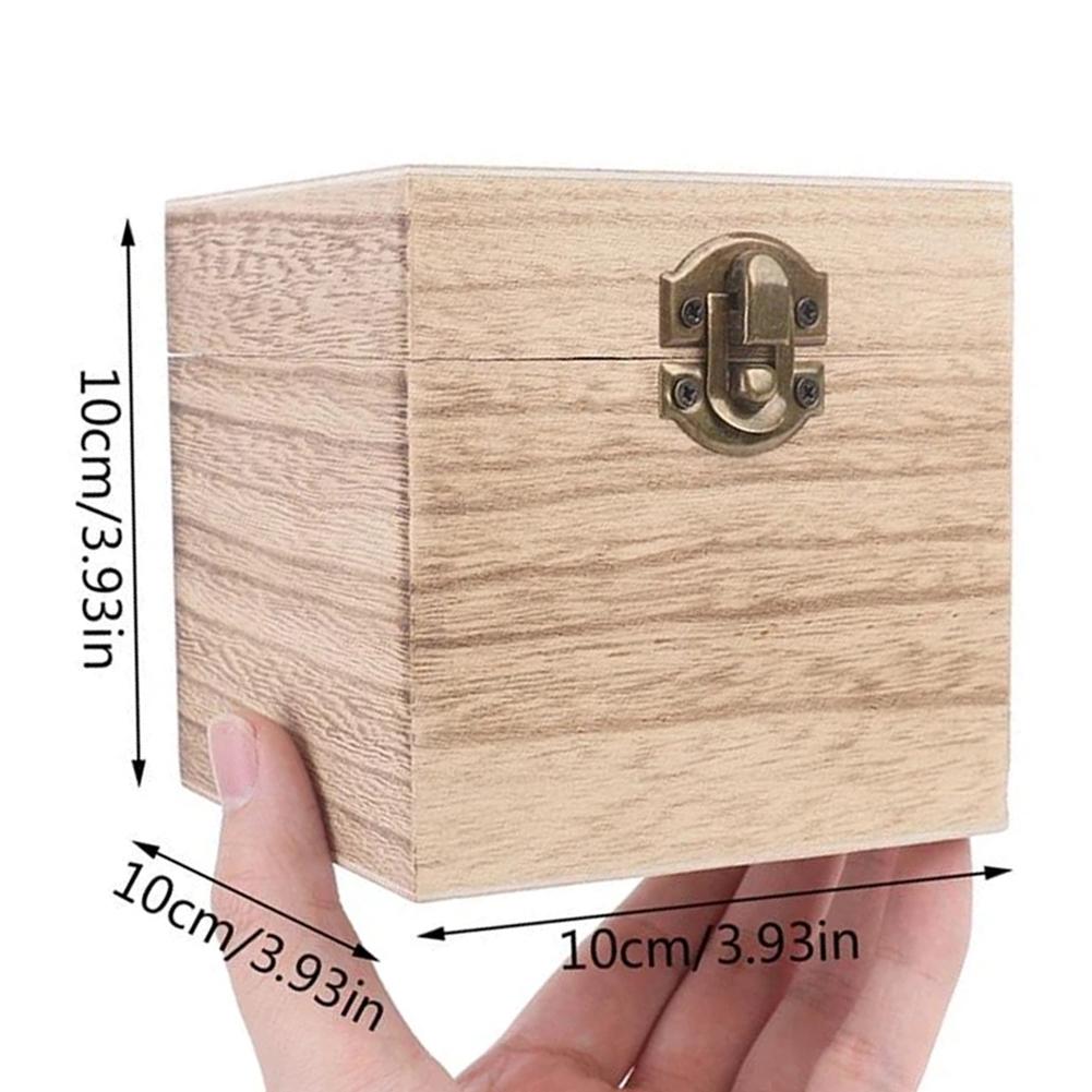 Storage Box Party Supplies Tung Wood Wooden 3.93*3.93*3.93inch