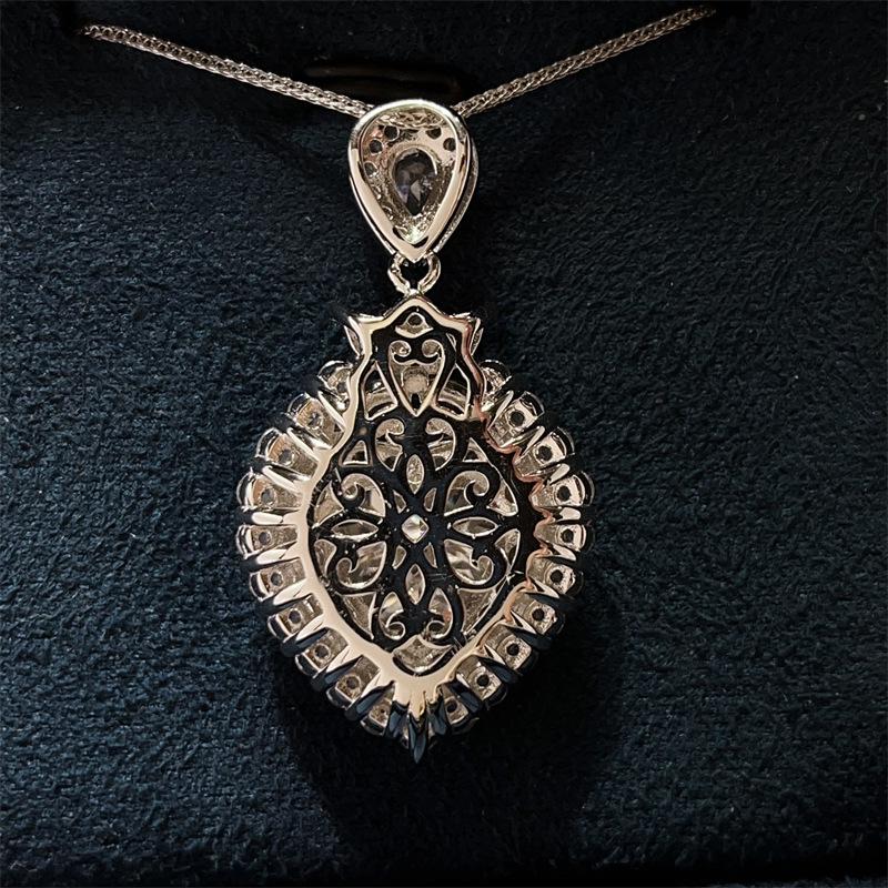 5 Carat D Color Heart-Shaped Moissanite Pendant - Luxury European & American Style