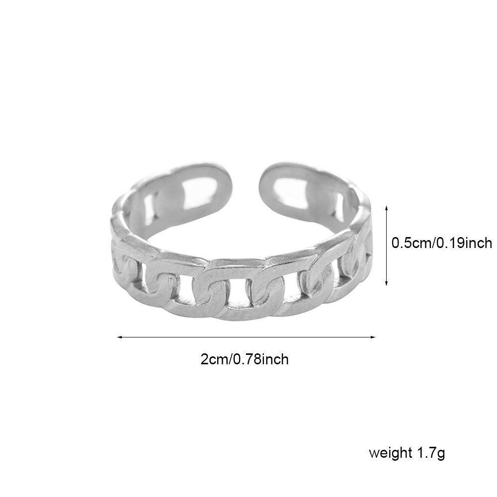 Xiaohongshu Damen 18K Goldplattierter Mode Titanstahl Ring - High-End, Farbecht, Leichter Luxus Stil.