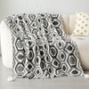 Bohemian Thick Fleece Blanket Office Nap Bed Throw Airplane Travel Cozy Warm Lightweight Soft Acrylic 130x170cm