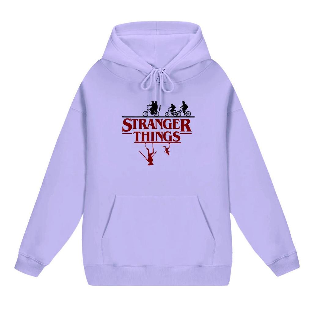 2025 Kids European & American STRANGER THINGSKAT Cartoon Fleece Hoodie for Autumn/Winter