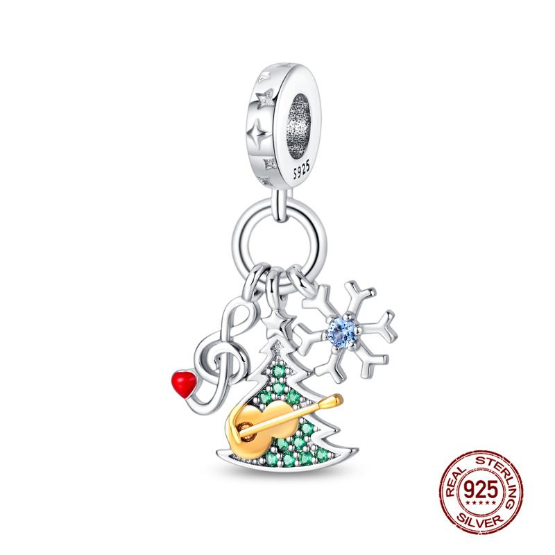 Christmas Party Copper Copper Christmas Snowman Beads Fit Charm Bracelet Pendant Women Diy Fine Jewelry Party Gift