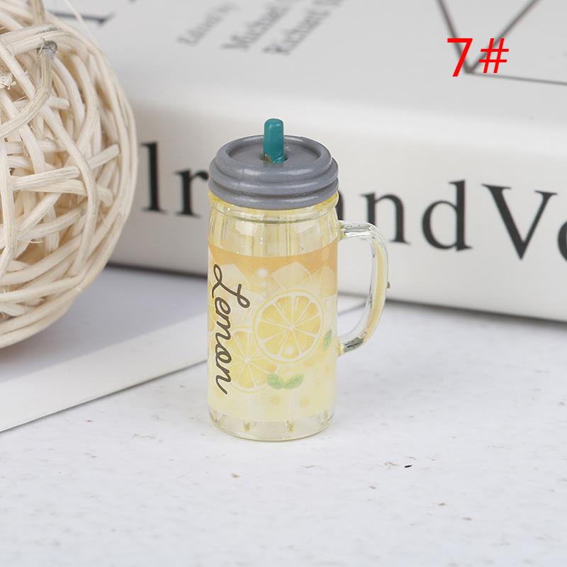 1/2/5pcs Doll House Home Furnishings Lovely Straw Drink Cup Model Mini Coffee Juice Milk Cups Miniature Dollhouse Mugs Drinks