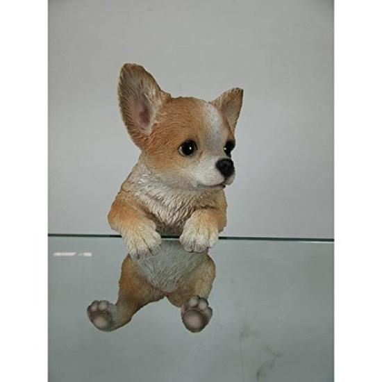 Toyosekiso Dog Ornament (Chihuahua) 14201 Brown, Approx. 11 X 11 X 21 Cm