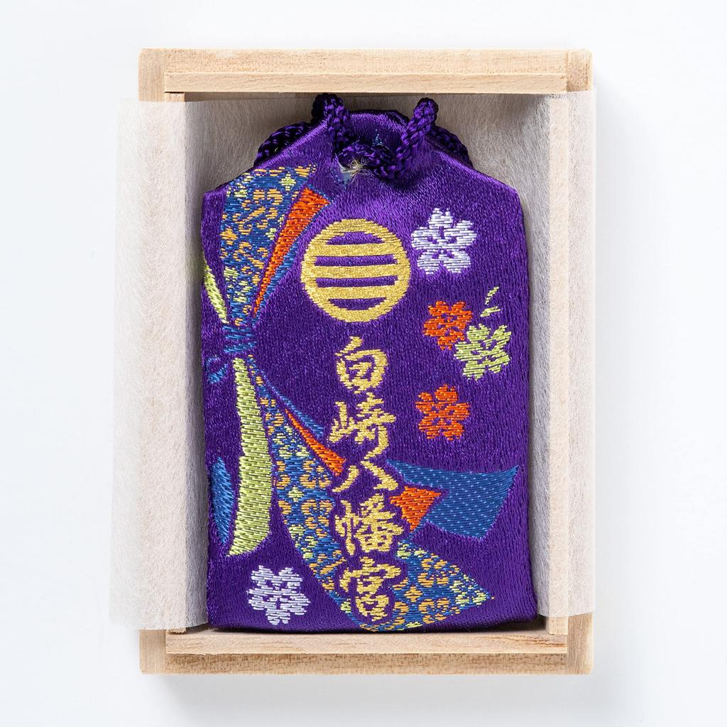 Career luck in a paulownia wood Blessed and purified at a charm, purple, box. shrine.
