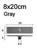 20-50cm Linear Shower Drain 304 Stainless Steel Rectangle Anti Odor Floor Drain Long Drainage Floor Drain Trap Brushed