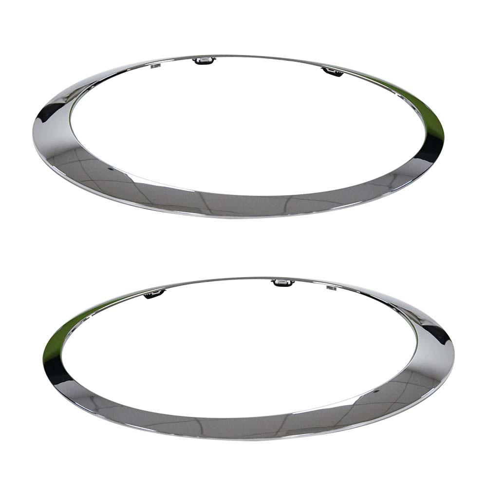 2PCS Farol de carro Anel Moldura Guarnição Surround Capa Apto Para BMW Mini Cooper R55 R56
