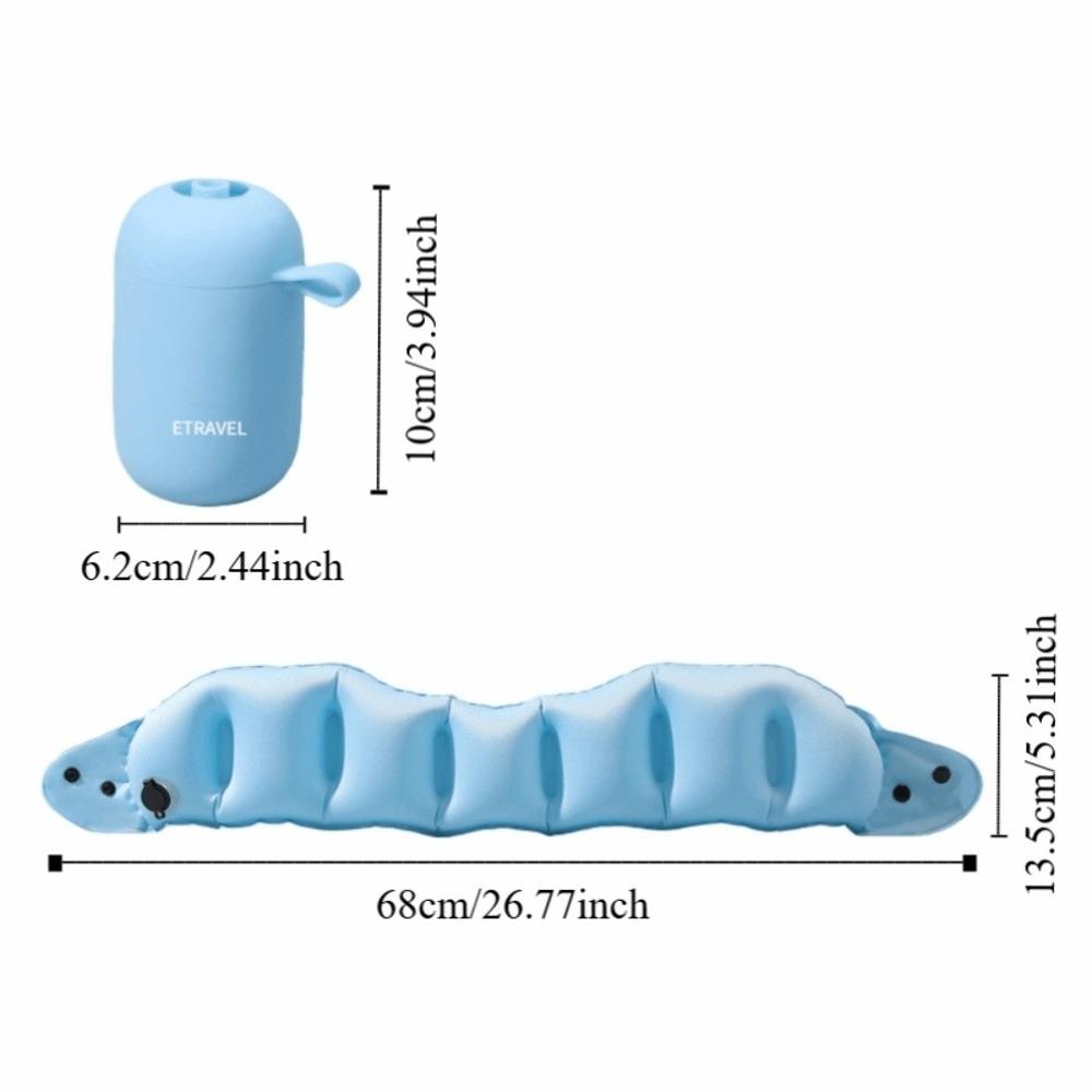 Portable U-shaped Neck Pillow Milk Fiber Mini Inflatable Travel Pillow Comfortable Soft Ring Neck Pillow Outdoor Activities