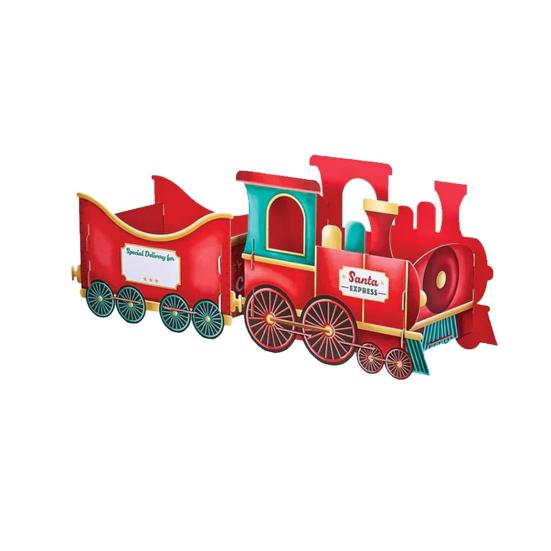 Christmas Presents Train Toy Santa Gift Boxes Express Gingerbread Classical Train Ornament Holiday Party Centerpieces Decoration Festival Gift
