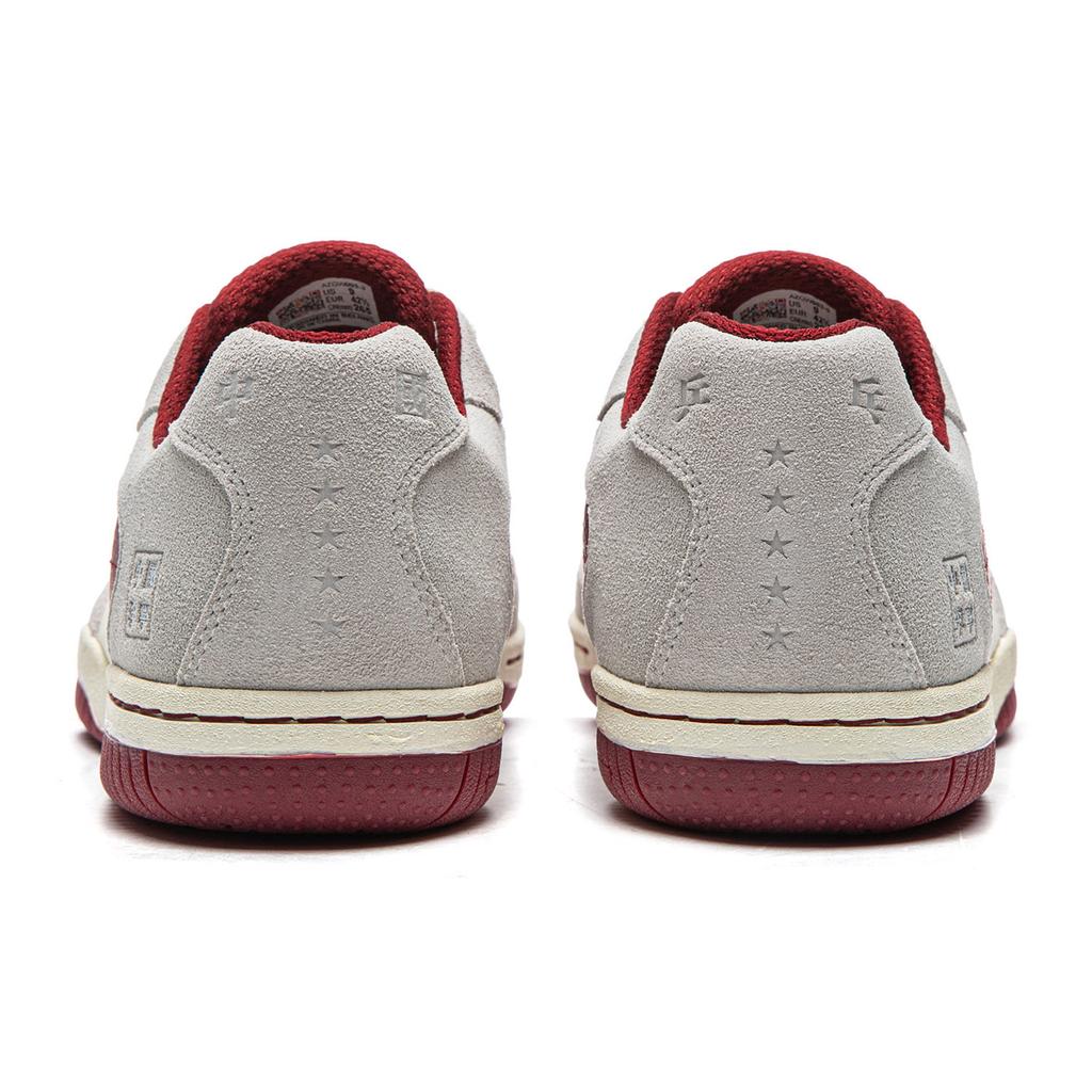 Li Ning Table Tennis Series Versatile Fashionable Trendy Durable Lightweight Low-Top Casual Shoes Unisex Casual Shoes Gray White Red AZGW003-3