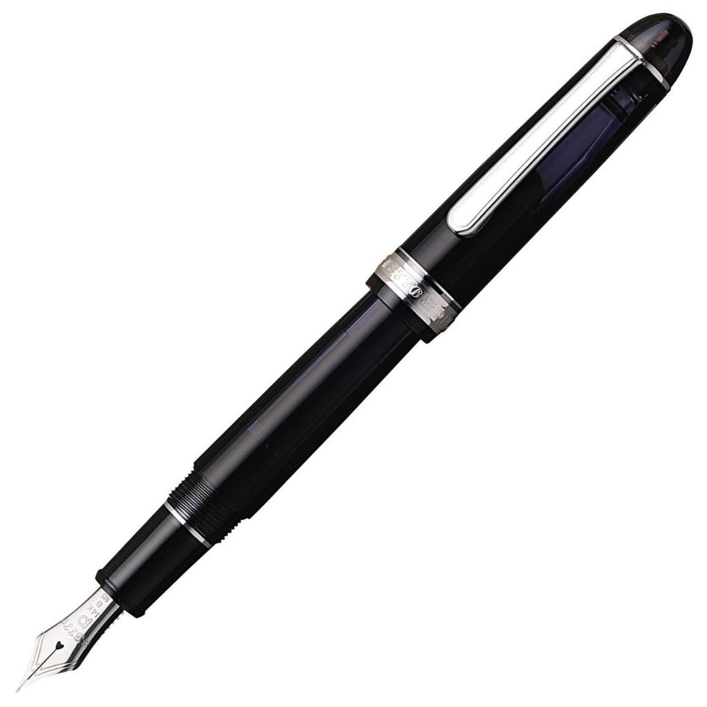 Platinum Fountain Pen Century Rhodium Black Diamond Extra Fine Point #3776 PNB-18000CR #7-1