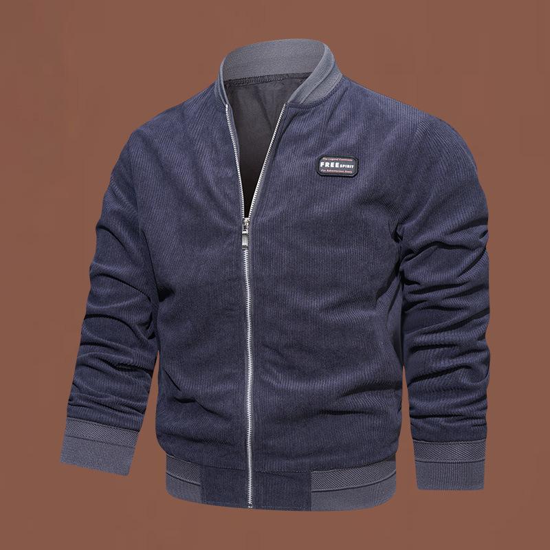 Corduroy Jacket Men's New Retro Baseball Collar Spring and Autumn Coat Youth Business Casual Men's Wear