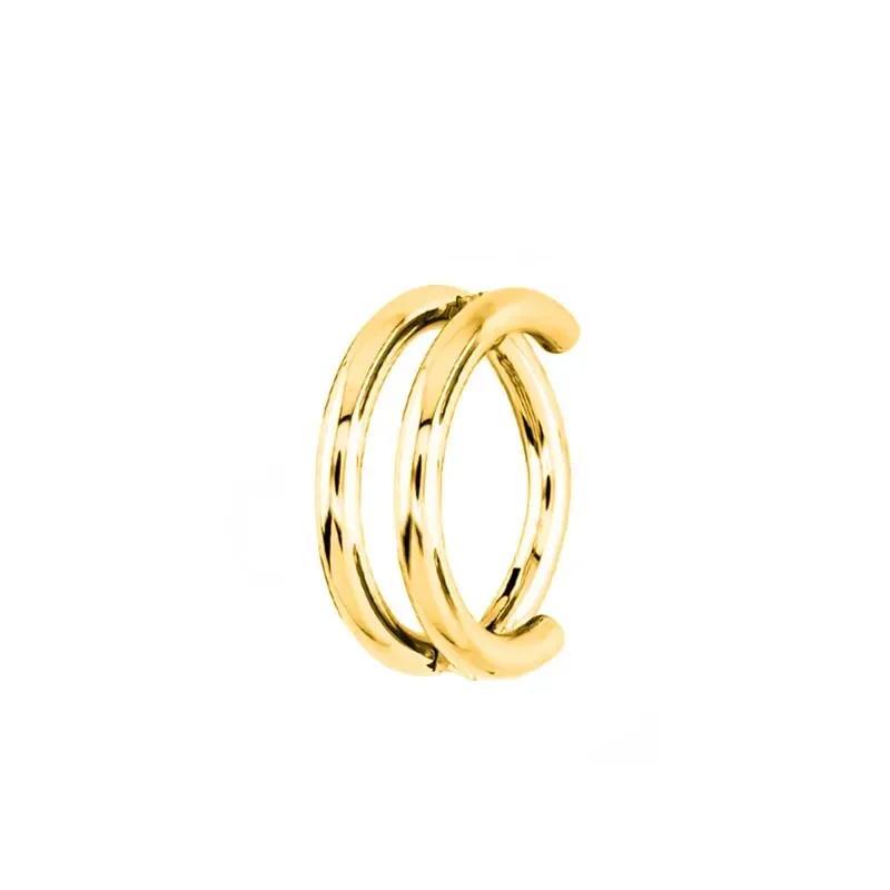 G23 Titanium Nose Ring Piercing 16G Double Layer Hollow Hinged Septum Ear Cartilage Tragus Spiral Piercing Earring Body Jewelry