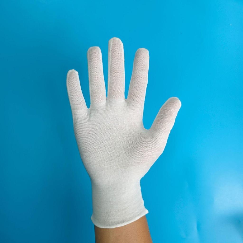White Cotton Work Gloves for Labor Protection, Jewelry Handling, and Etiquette – Ideal for Driving and More.