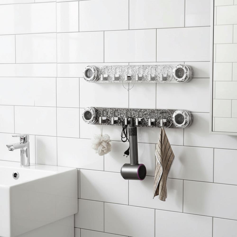 Punch Free Suction Cup Hooks Waterproof Shower Towel Holder Multifunctional Coat Hanger  for Home