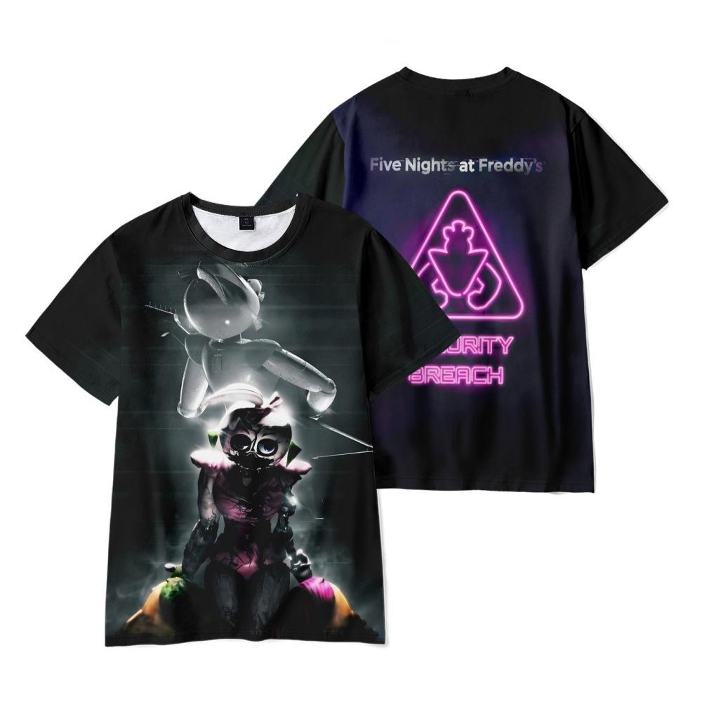 10 Colors Summer 2025 Five Nights At Freddy's Adult Tops Women Men's Round Neck Short Sleeved Lightweight Sports Jersey T-Shirt