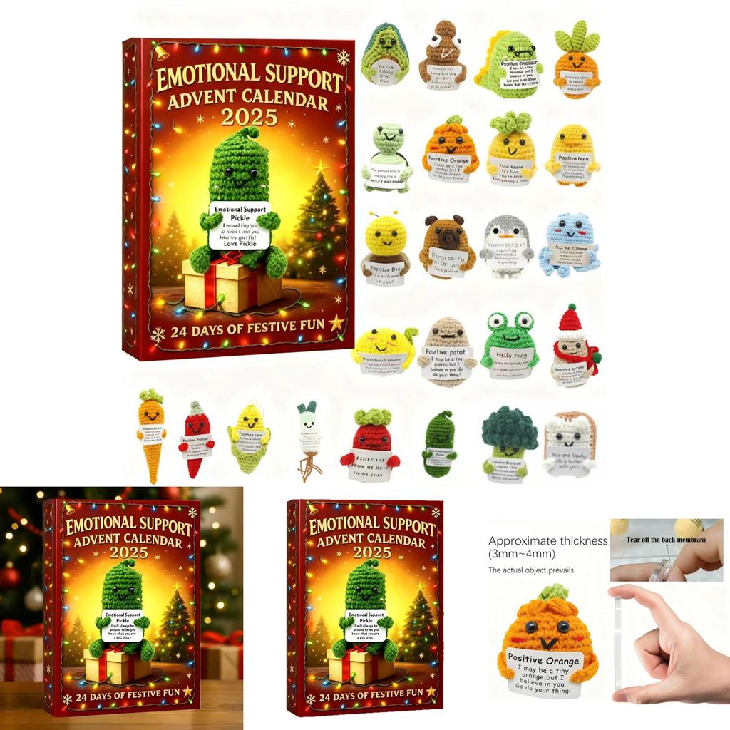 Emotional Support Advent Calendar With Cartoon Character Blind Box For Holiday Gift And Interactive Play