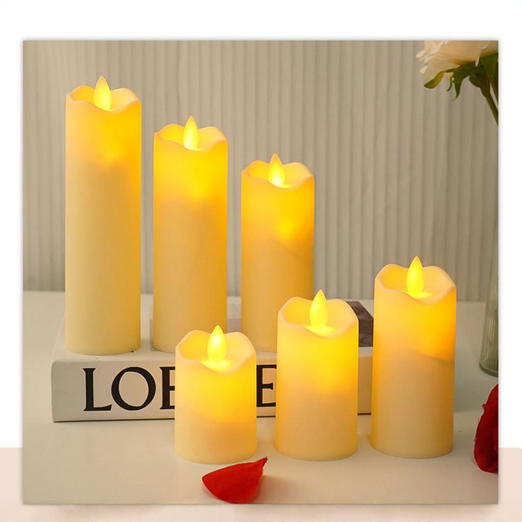 10.16cm12.7cm15.24cm17.78cm Electronic LED Candles, Equipped with Remote Control And Timer, Suitable for Weddings